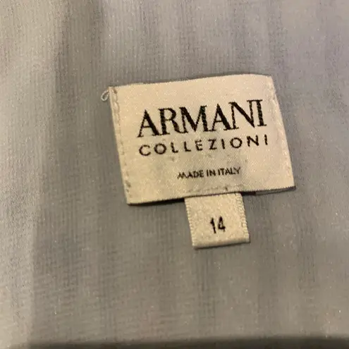 Armani Collezioni Light Blue Silk Sleeveless Blouse size 14