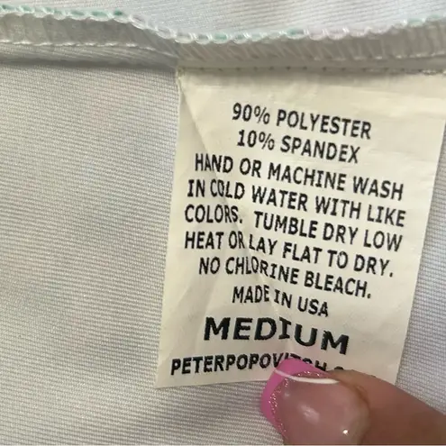 PETER P POPOVITCH Green and Pink Ombré Mandala Leggings Size M