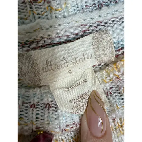 Altar'd State Altar’d State Multicolor Knit Drawstring Hem Sweater Size S