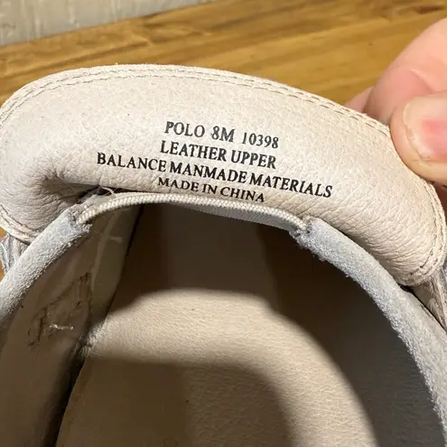 Naked feet Polo Light Gray Suede Perforated Mule Loafer Platform Shoes 8M Size 8