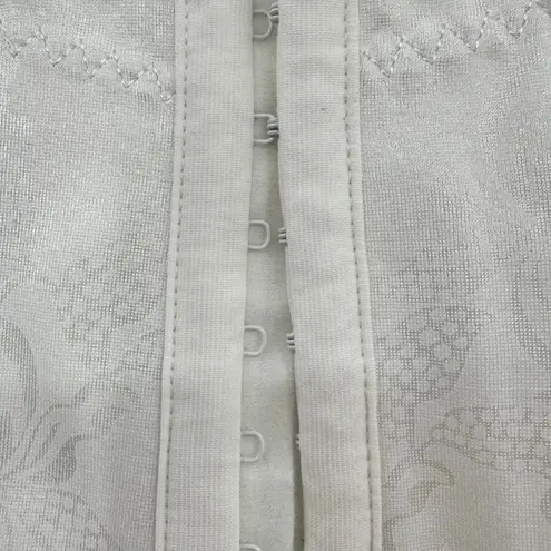 Flexees by Maidenform White Waist Corset Body Shaping Hook & Eye Closure Large