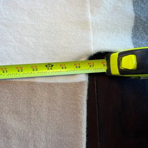 Lovestitch Oversized Colorblock Knit Open Cardigan Beige Grey Cream, Size M/L