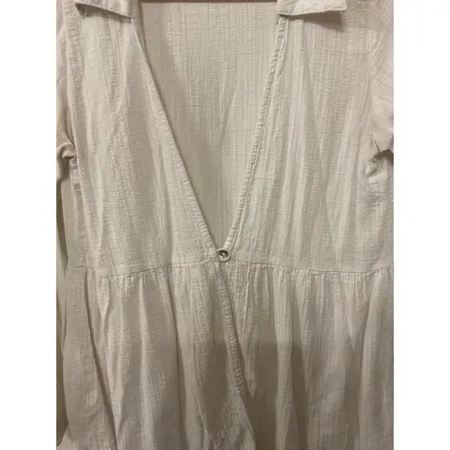 PQ White Gauze Swim Water Lily Tessa Deep V