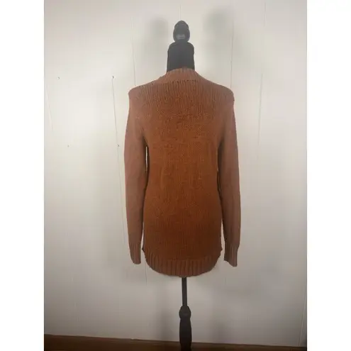 Abercrombie & Fitch brown aberceombie chunky knit cardigan pockets small button‎