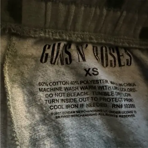 GUNS N ROSES Sweatpants Green Tie Dye Elastic Waist Pull On, Size XS