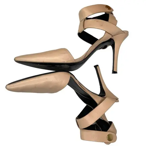 Alexander Wang Sonja Nude Bandage Heel Pumps Sandals Pointed Size 40 US 10