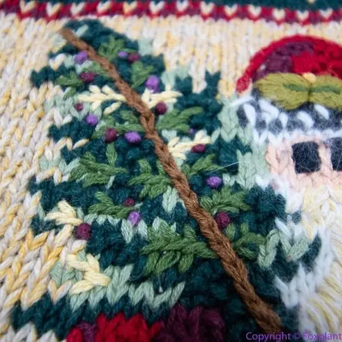 Vintage BonWorth Christmas sweater, 3D, Santa Clause, cardinal, M Red Size M