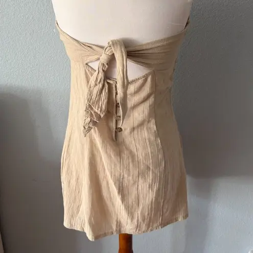 Free People  Boogie Down Linen Mini Dress Size Medium