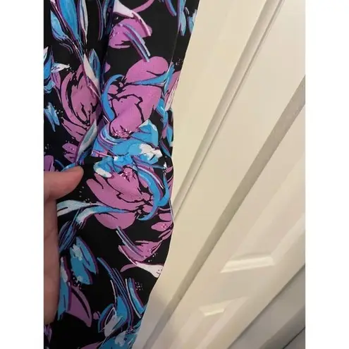 Pioneer Woman purple and blue‎ floral tiered peasant skirt NEW XXXL Black Size undefined