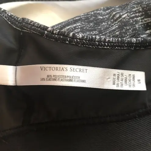 Victoria's Secret  Sport Sports Bra Heathered Grey Sz L EUC Black VSX Logo Band