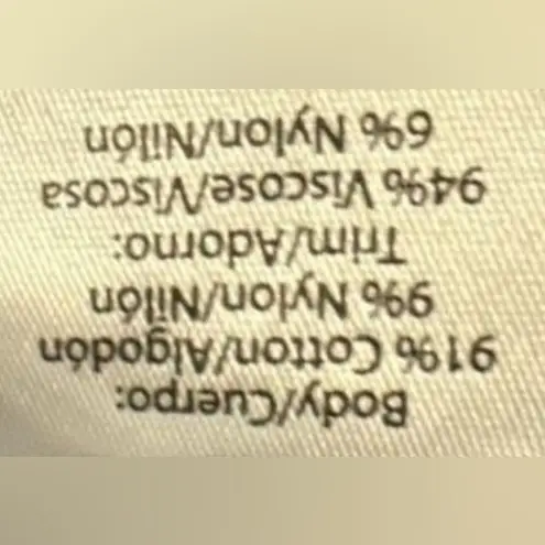 Free Assembly sz XL Womens Blue Cotton Plaid Knit Scalloped Button Dress Preppy