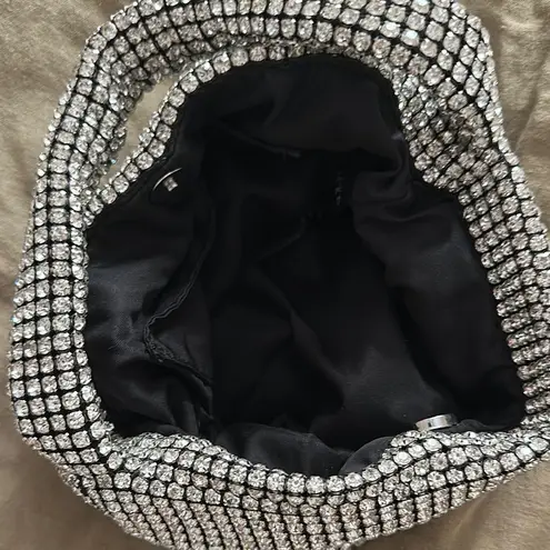 NA-KD Silver Rhinestone Bag