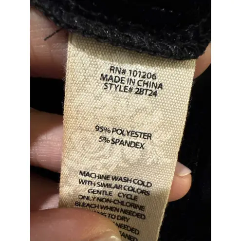 Soft Surroundings Veletta Velvet Pants Women's M Black Wide Leg Stretch