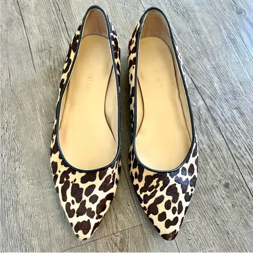 Ivanka Trump Itchicly Leopard Print Calf Hair Ballet Flats 6.5