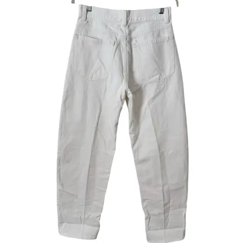 Madewell NWT  The Ballon Jeans Size 26 Tile White Wide Leg Denim