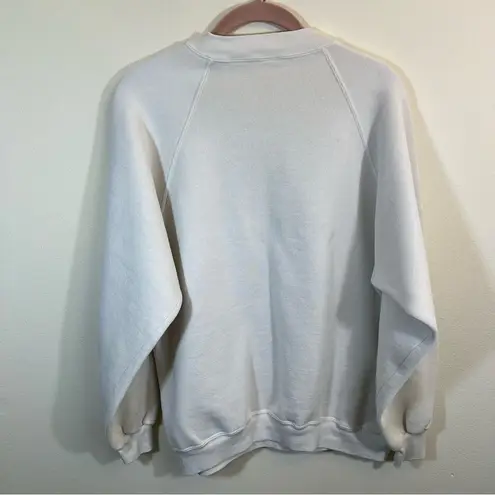 Vintage Disney Harvard University Mickey Mouse White Crewneck Sweatshirt Size M