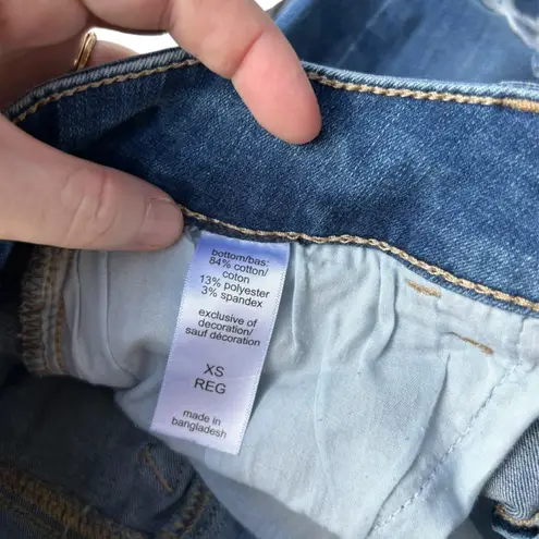 Maurice's  distressed skinny jeans with plaid accents XS