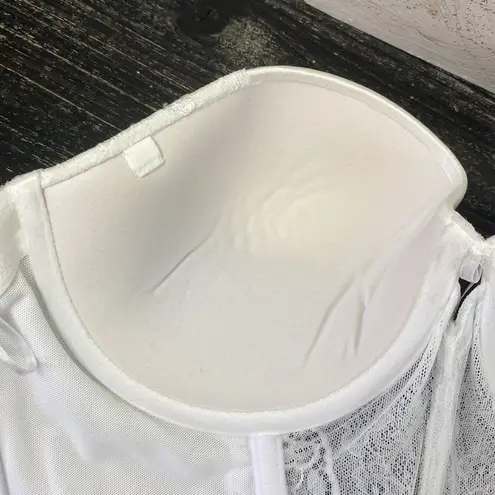Cassandra White Strapless Longline Bra 36C Size undefined