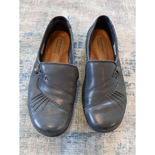Rockport Navy Blue Cobb Hill Paulette Flat Slip On Shoes 6.5 XW