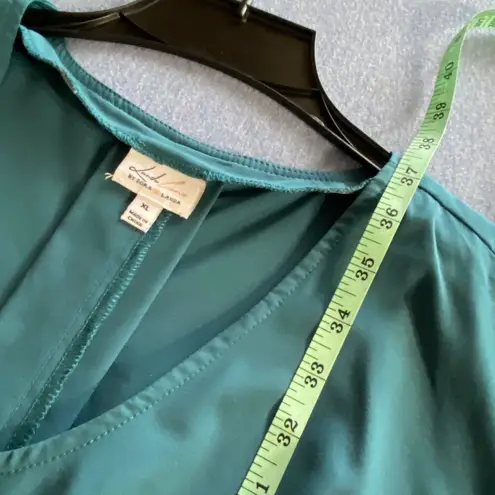 Landa Curve Sleeveless Dress in Teal, Womens XL