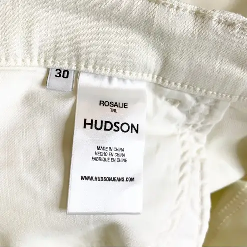 Hudson Jeans Hudson Rosalie Wide Leg Distressed Knee High Rise Jeans Tan Linen Size 30 NWT