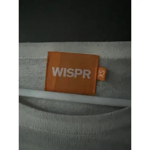 WISPR Gray and White Striped Long Sleeve Top with Contrasting Sleeves size XS