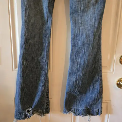 Vanity Jeans Y2K Flare Leg Size 27x35 (Actual 30x34) Low Rise BellBottom Denim Blue