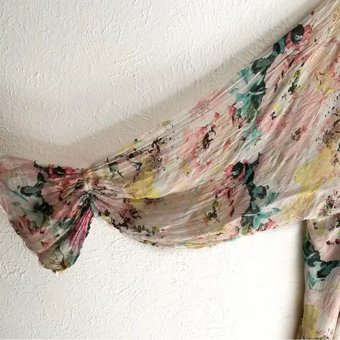 Hemant and Nandita Teien Caftan Maxi Dress Pastel Floral Semi