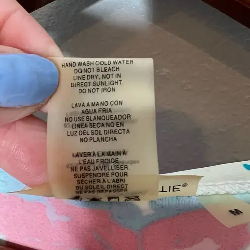 Bleu Rod Beattie Women's Floral Short Sleeve swim Rashguard Medium White Multi