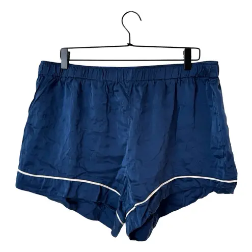 Eberjay Eberjey XL Inez Washable Silk Short Pajamas FULL SET Navy Champagne Loungewear - Image 7