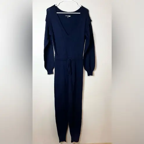 Central Park West Navy Blue Holmes Knit Jumpsuit XS