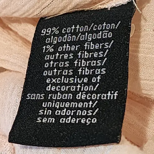 Calvin Klein Jeans Sleeveless Top Metallic Detail Casual Blouse Large Tan