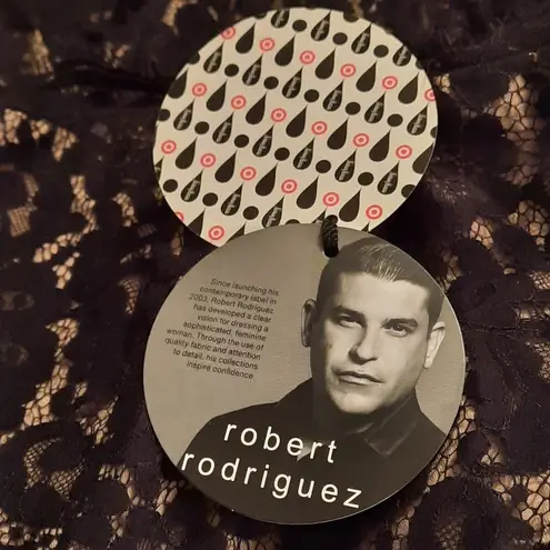 Neiman Marcus Robert Rodriguez Dress Women Size 8 Black Lace Strapless Short