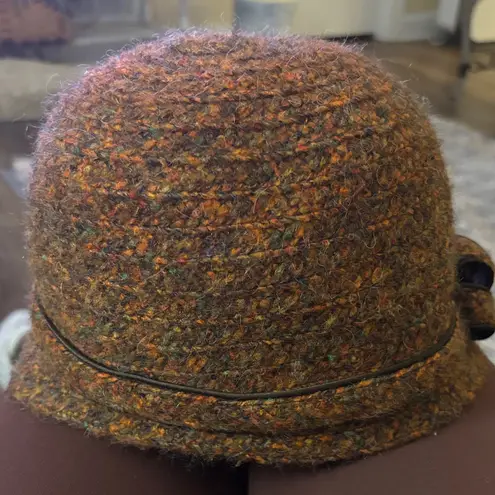 BETMAR NEW YORK HAT Weave Burnt Orange Brown Wool Blend Logo Design