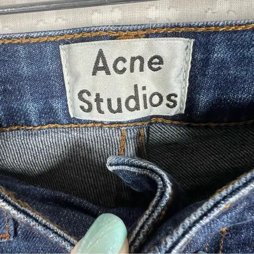 Acne Studios Dark Wash Skin 5 Raw Skinny Jeans