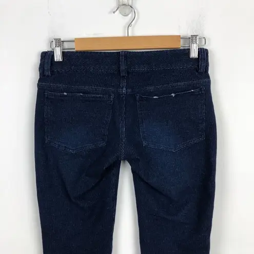 Alice + Olivia  Skinny Zip Ankle Dark Wash Jeans  0