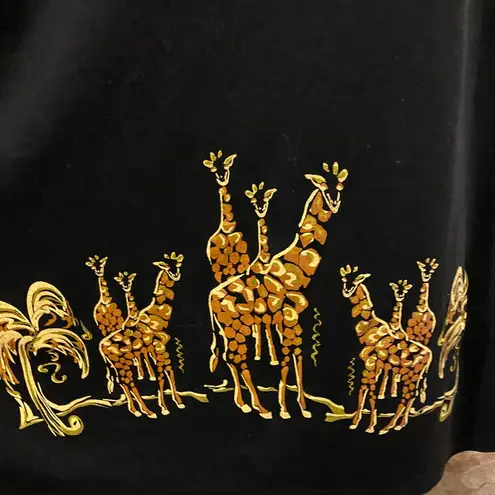 Vintage 90's California Concepts Black Giraffe Printed Maxi Tank Dress, 18