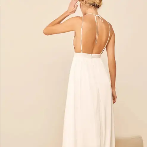 Lulus Elegant real love White satin Sleeveless Maxi Dress size S