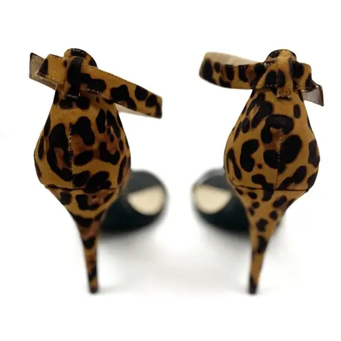 Boston Proper NEW Rabia Leopard Animal Print Ankle Strap Heels Size 8.5