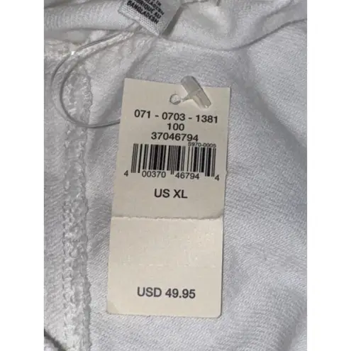 Aerie  White Denim Size XL elastic waist flounce mini skirt NWT