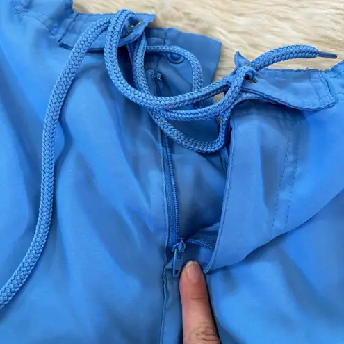 Catalina Solid Blue Lace Up Shorts