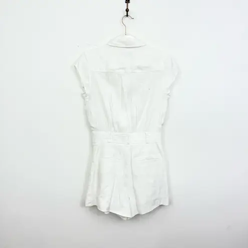 Generation Love Morgan Linen Romper in Ecru