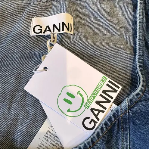 Ganni Denim long sleeve mini dress size 32 / US 0