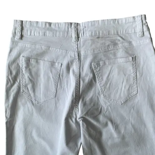 Evans Denim Love Crops woman's size 14 white five pocket denim cropped jeans