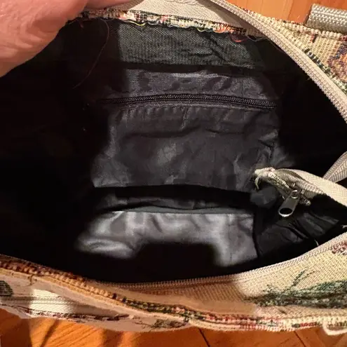 Vintage Butterfly Tapestry Tote Bag with coin Pouch Gray