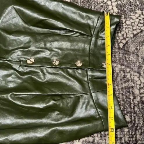 Majorelle Women’s Size S Olive Green Clive Faux Leather Button Front Pants