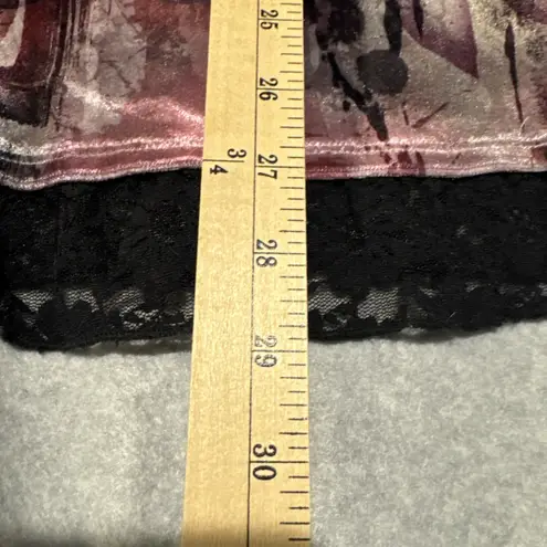 Vintage Y2K CJ Banks Whimsigoth Sweater Womens 2X Pink Sequin Velvet Black Lace