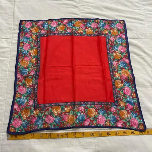Red and floral boarder print bandana 0796