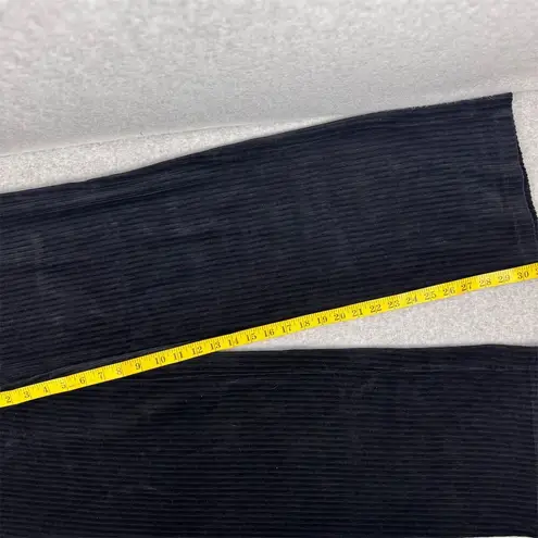 John Paul Richard Women's Black Velour Pants Large Wide Leg Side Button Detail