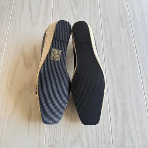 Black Espadrille Wedge Heels w/ Gold Chain – Women’s 38 / 7.5–8